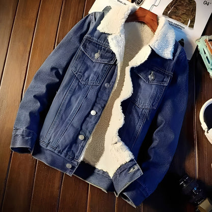 Robbie - Klassische Herren-Denim-Fleecejacke