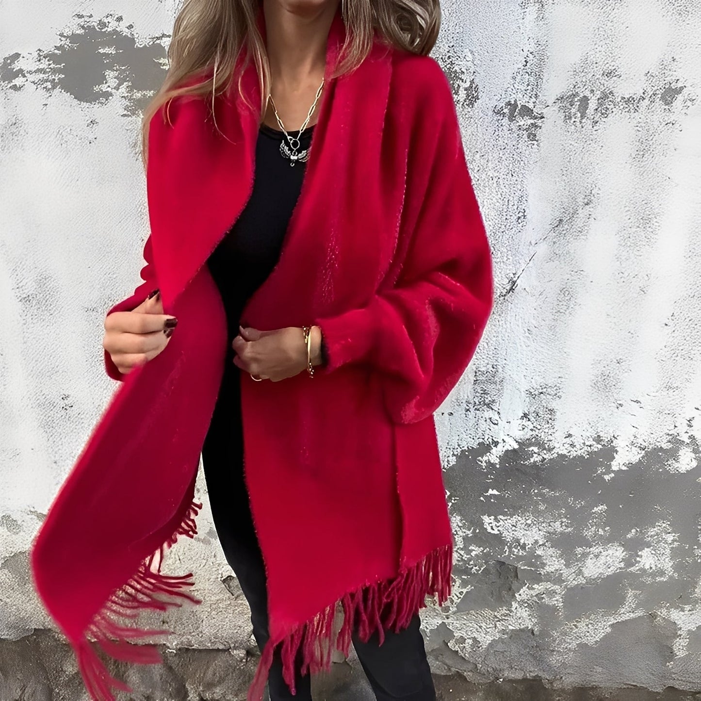 Bethney - Modische, legere Damenstrickjacke