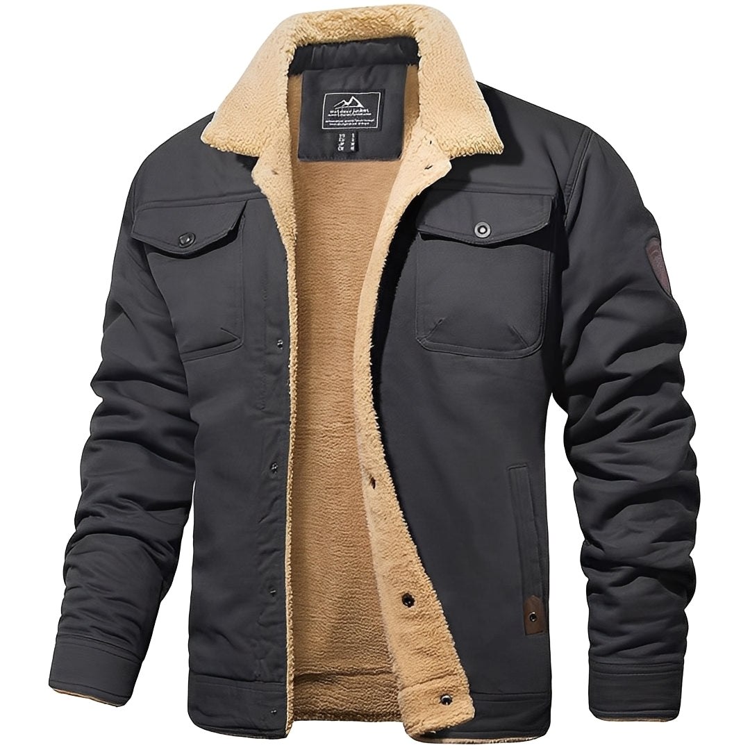 Joshua - Moderne, warme Herrenjacke mit Sherpa-Futter