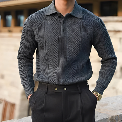 Darius – Gestrickter Langarm-Pullover